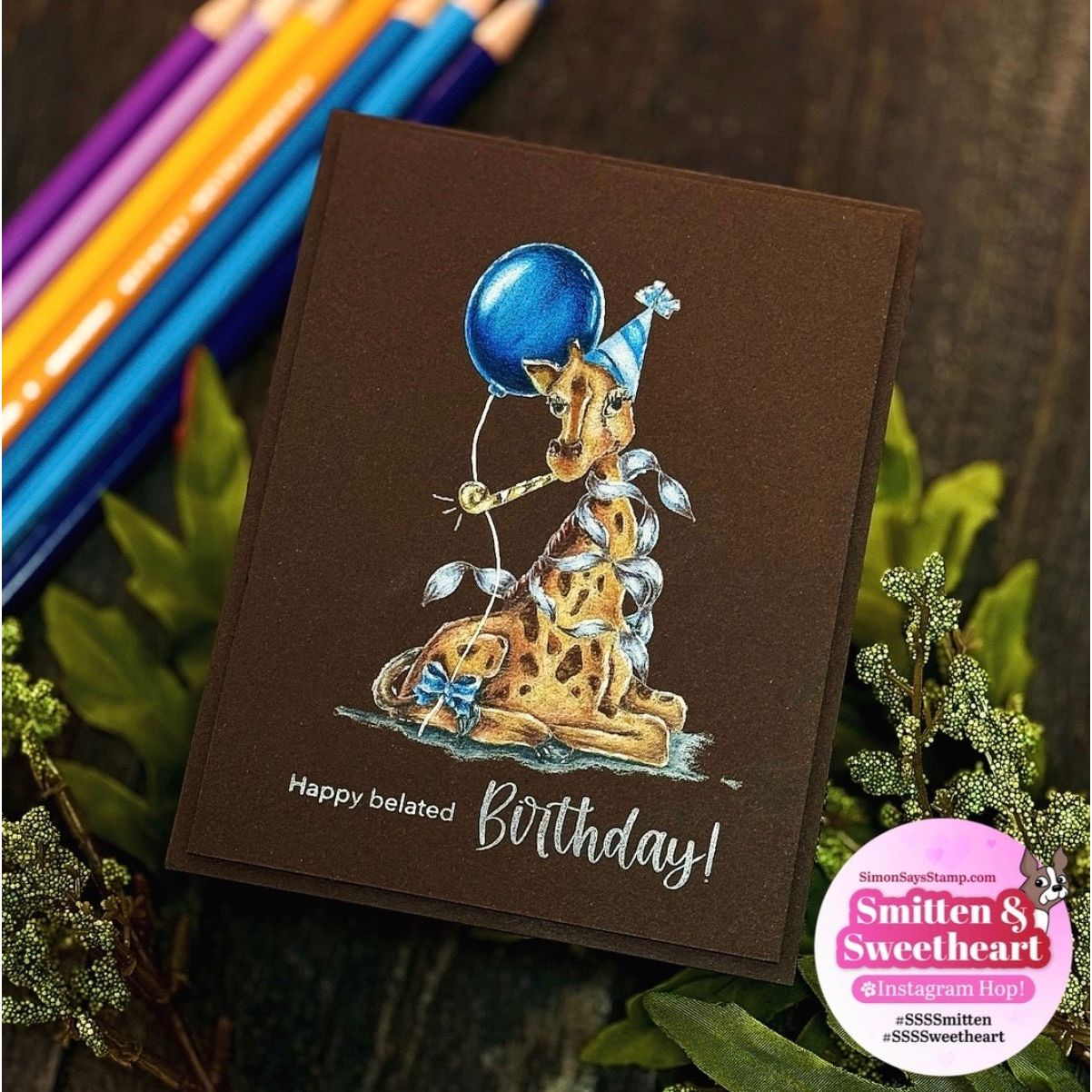 Simon Says Clear Stamps Birthday Giraffe sss102522 Sweetheart Birthday Card