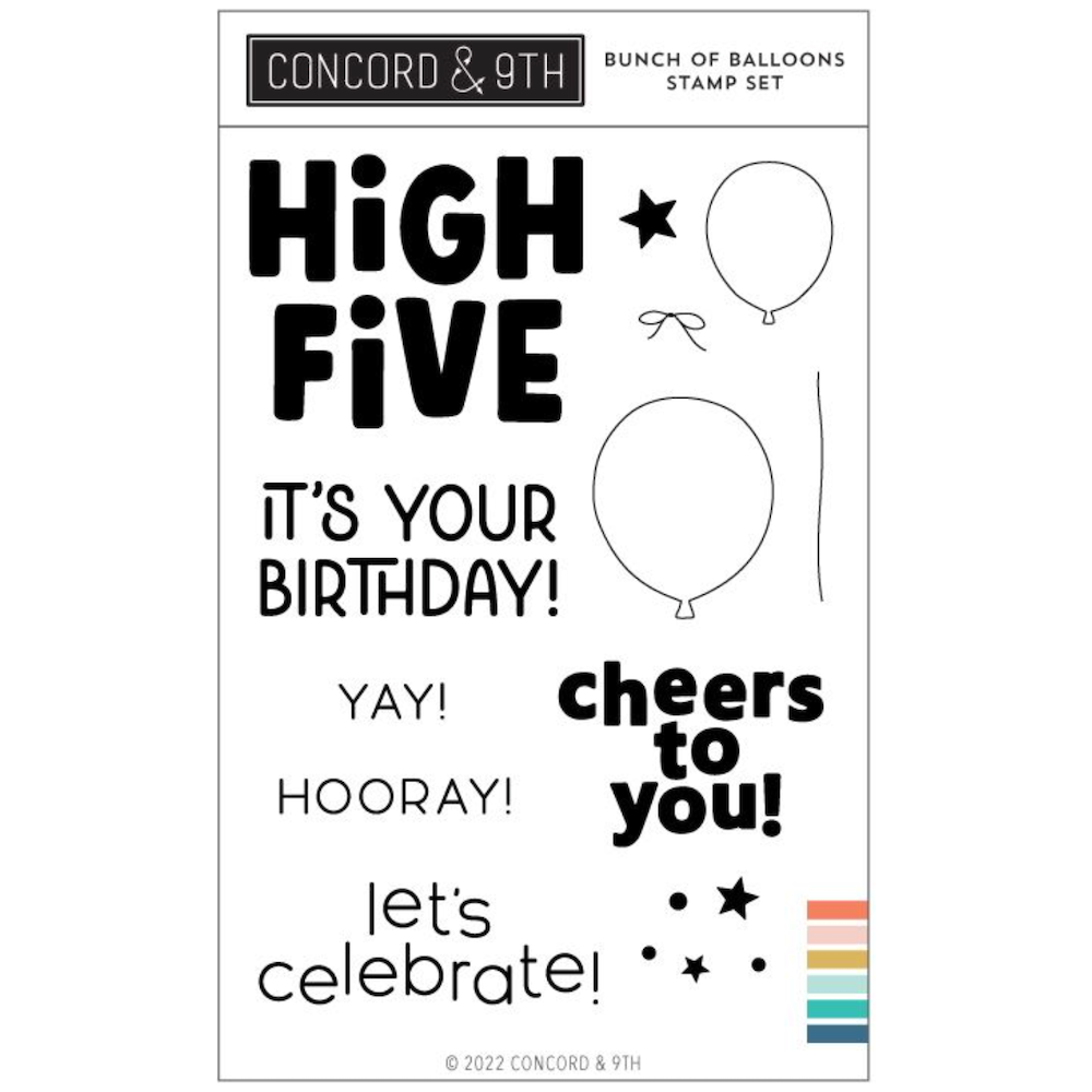 Concord & 9th Bunch of Balloons Clear Stamp Set 12024