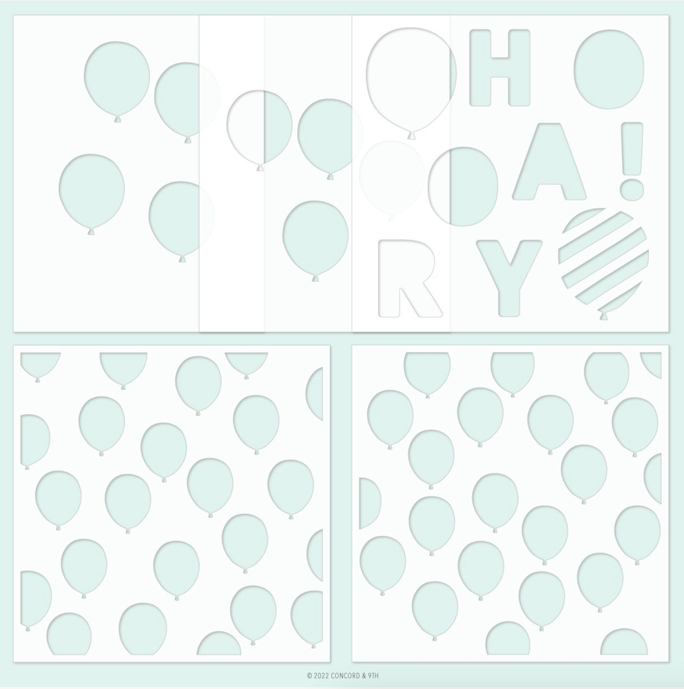 Concord & 9th Bunch of Balloons Stencil Pack 12025