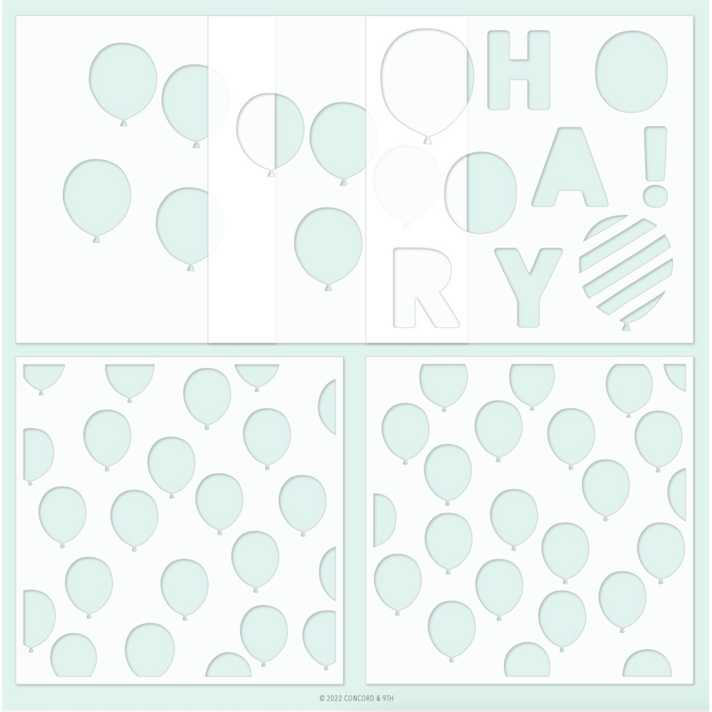 Concord & 9th Bunch of Balloons Stencil Pack 12025
