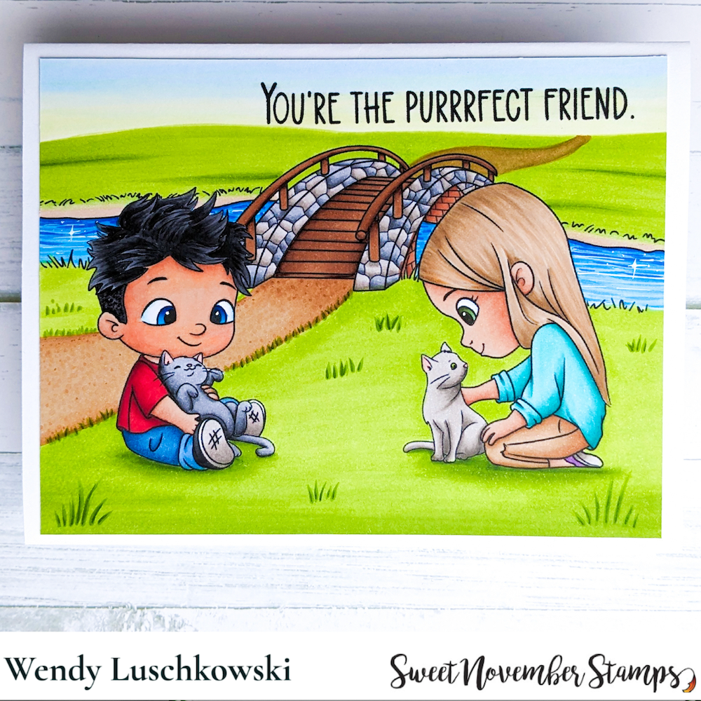 Sweet November Stamps Kitty Cuddles Clear Stamp Set sns-kc-sl-24 friend