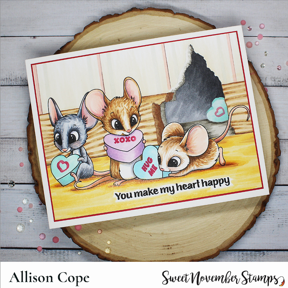 Sweet November Stamps Tiny Hearts Clear Stamp Set sns-th-vd-24 hug