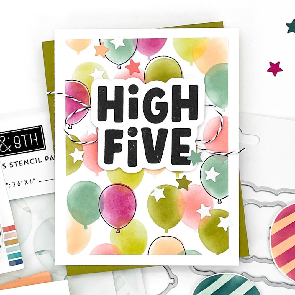 Concord & 9th Bunch of Balloons Stencil Pack 12025 star