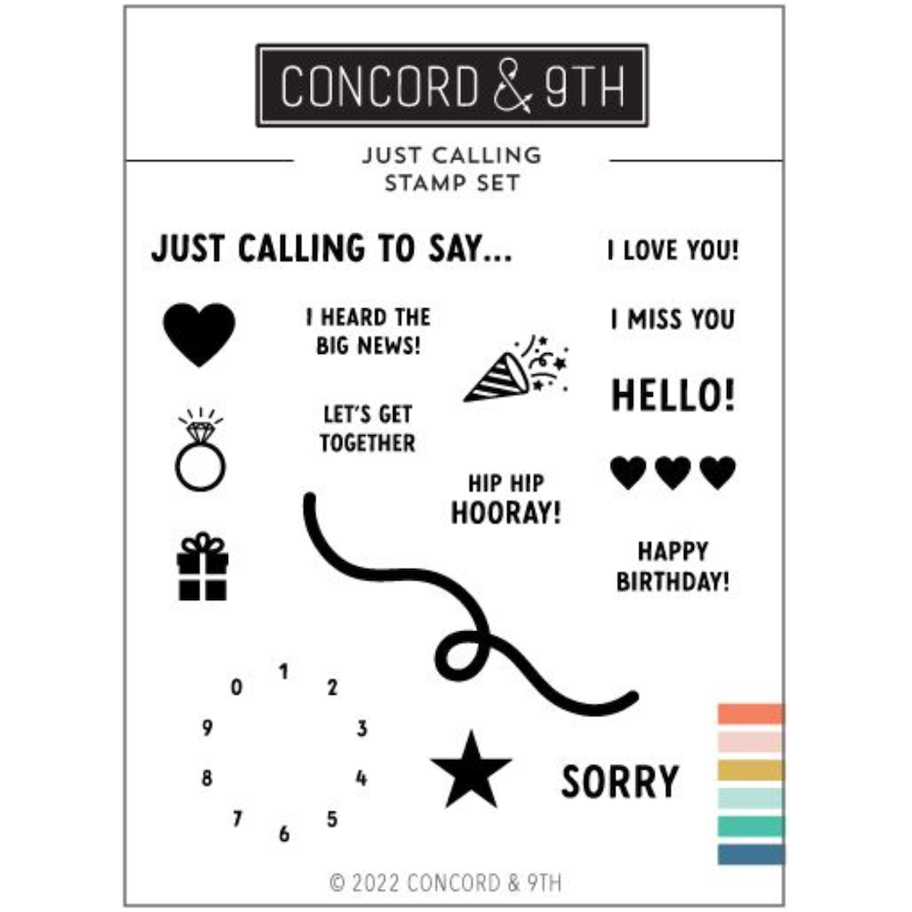 Concord & 9th Just Calling Clear Stamp Set 12061