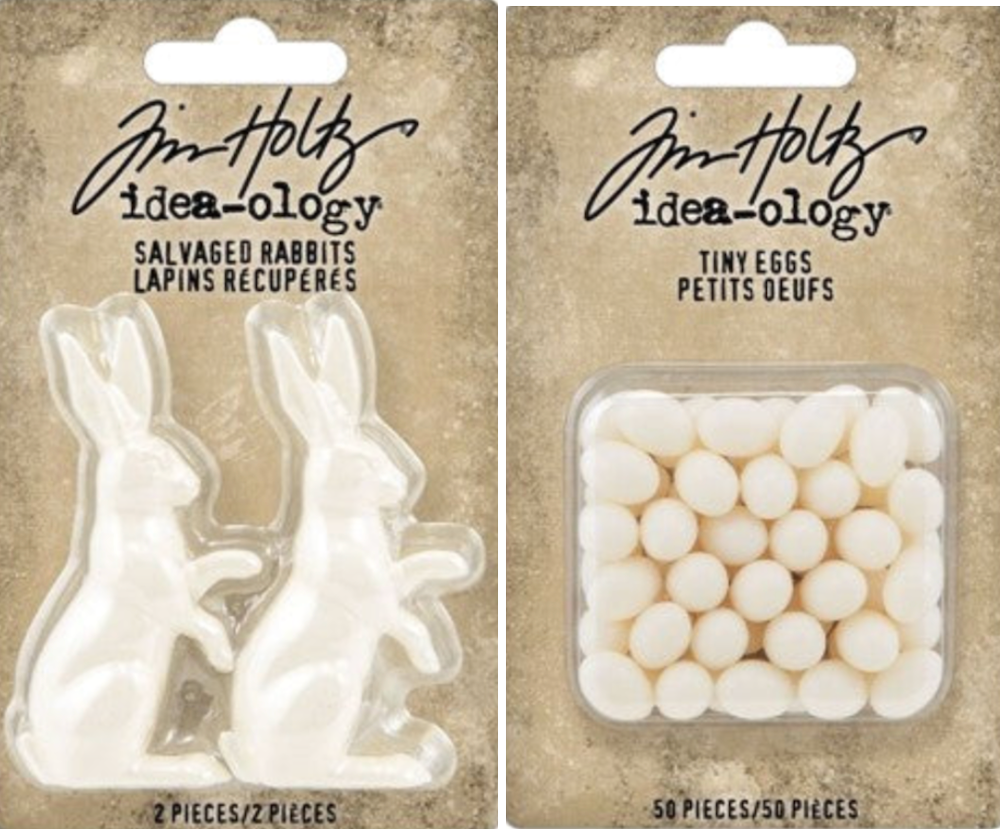 Tim Holtz Idea-ology Salvaged Rabbits and Tiny Eggs Bundle