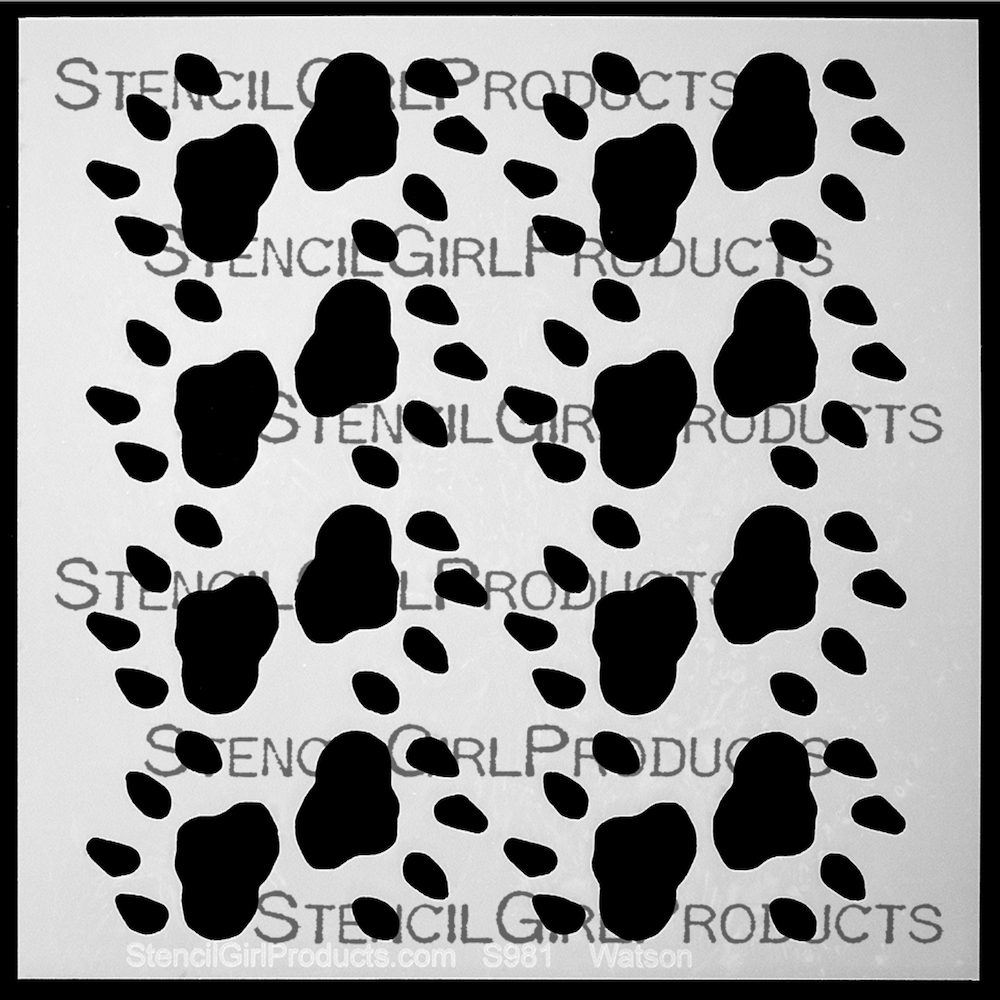 StencilGirl Bean Toes Stencil s981