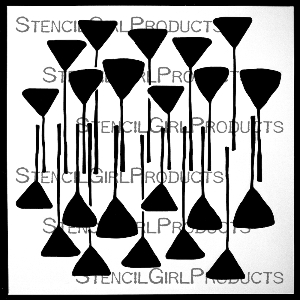 StencilGirl Triangle Leaf Reflection Stencil s982