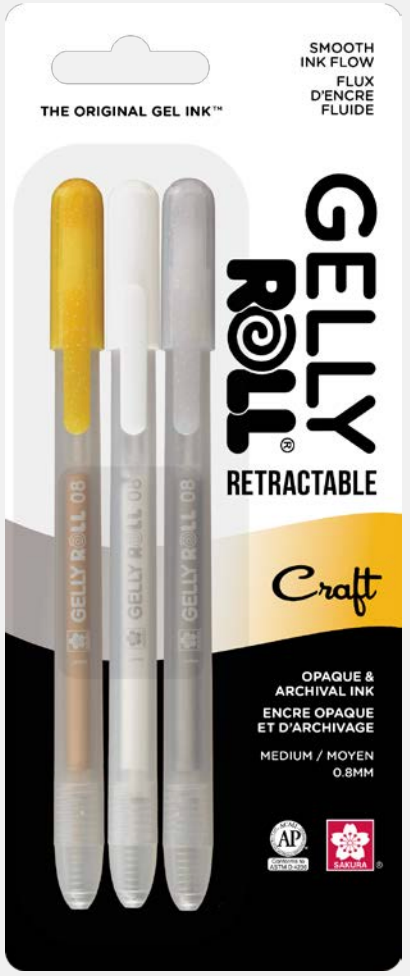 Sakura Gelly Roll Craft Retractable Pens 3 Pack 50601