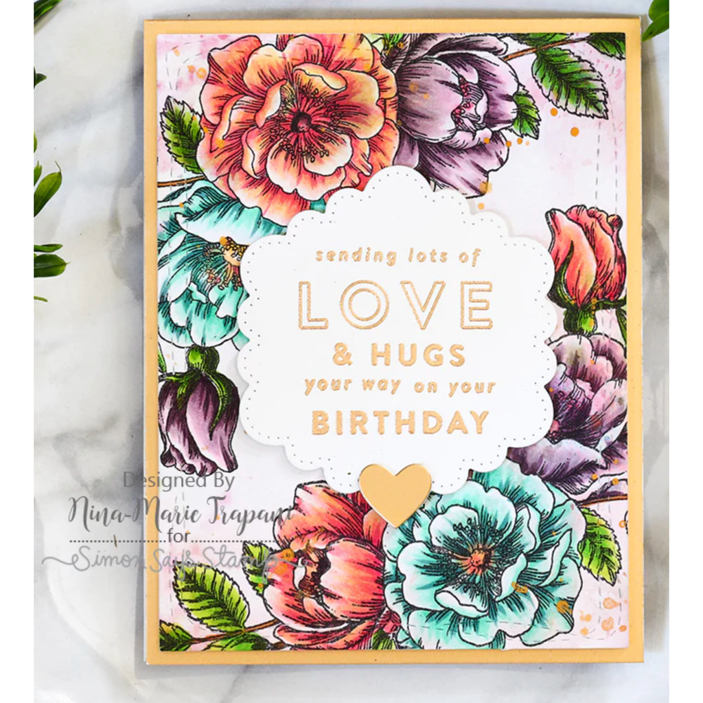 Simon Says Stamps And Dies Beautiful Flowers Birthday Card