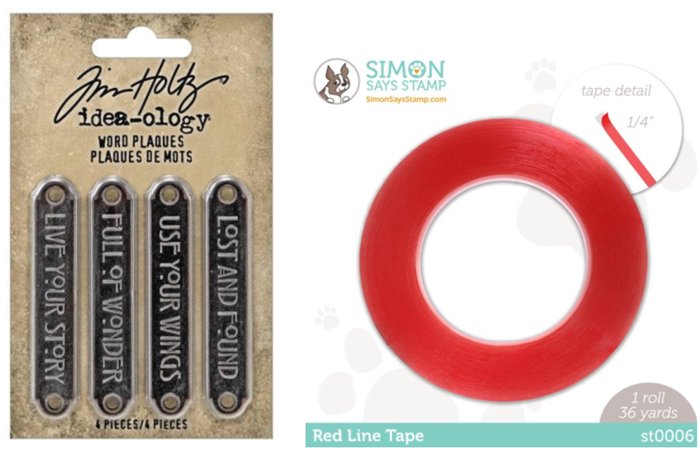 Tim Holtz Idea-ology Word Plaques and Red Tape 1/4 Bundle