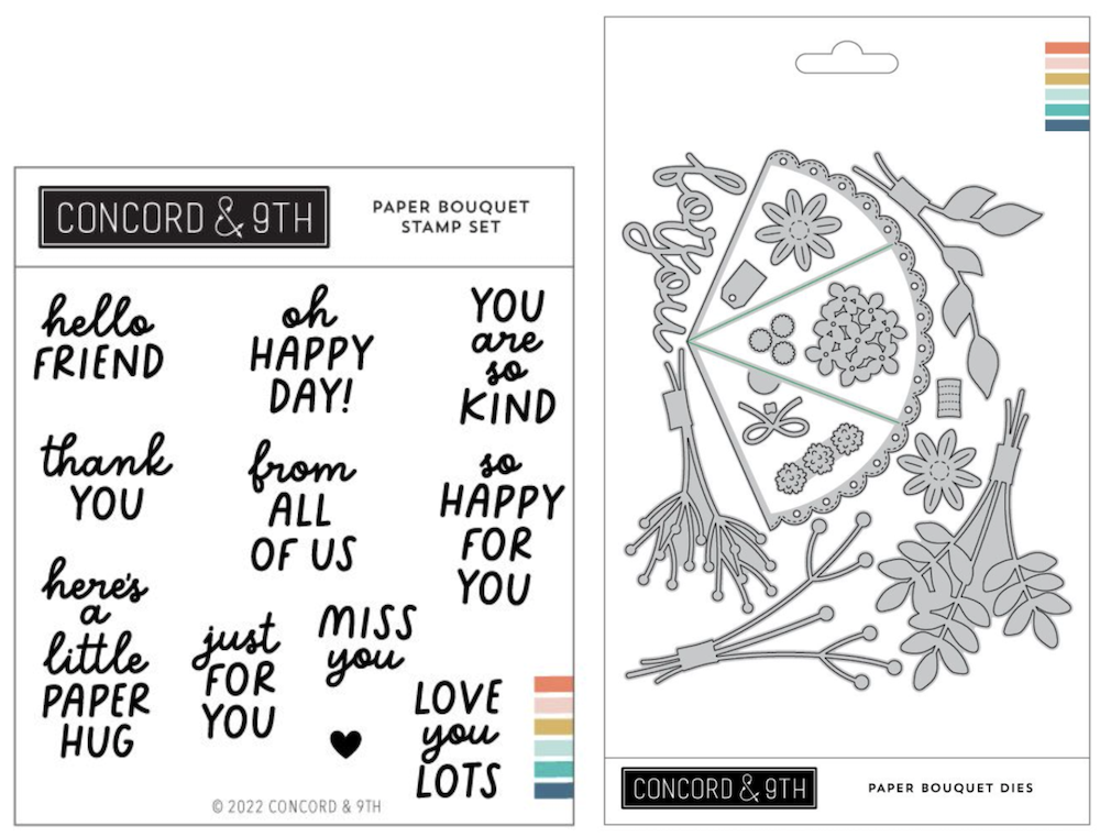 Concord & 9th Paper Bouquet Stamp and Die Bundle