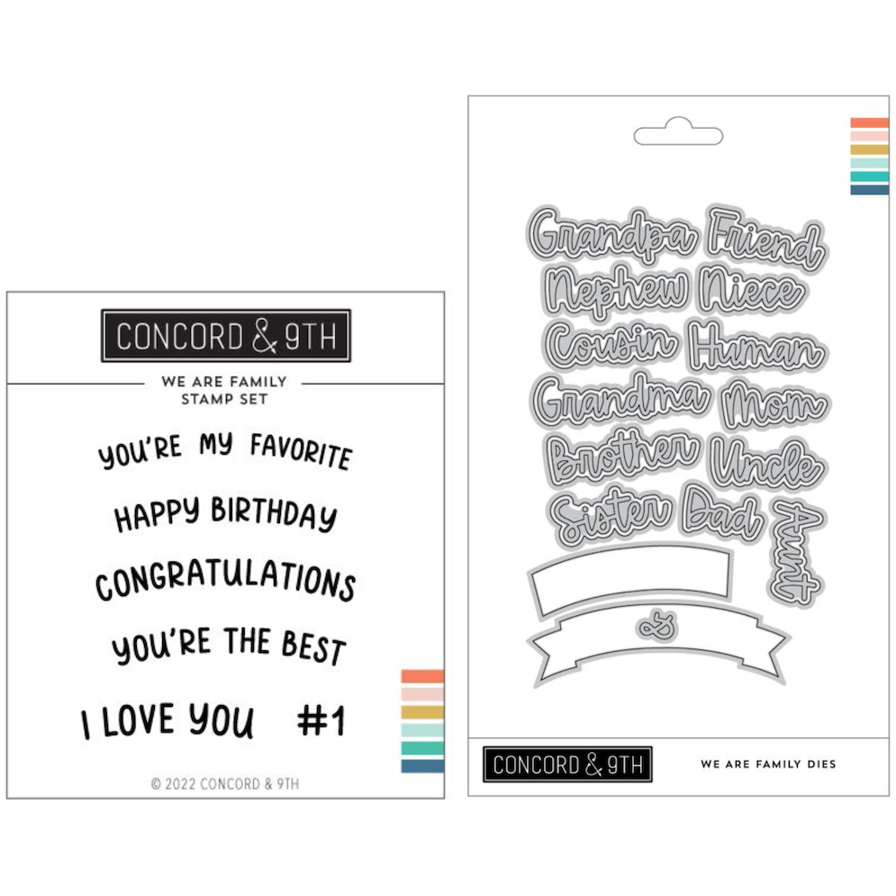 Concord & 9th We Are Family Stamp and Die Bundle