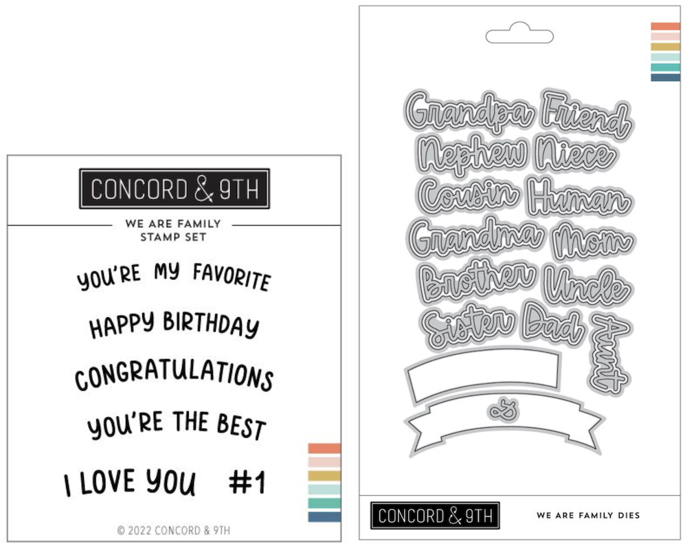 Concord & 9th We Are Family Stamp and Die Bundle
