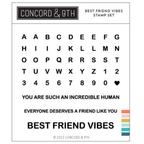 Concord & 9th Best Friend Vibes Clear Stamp Set 12085