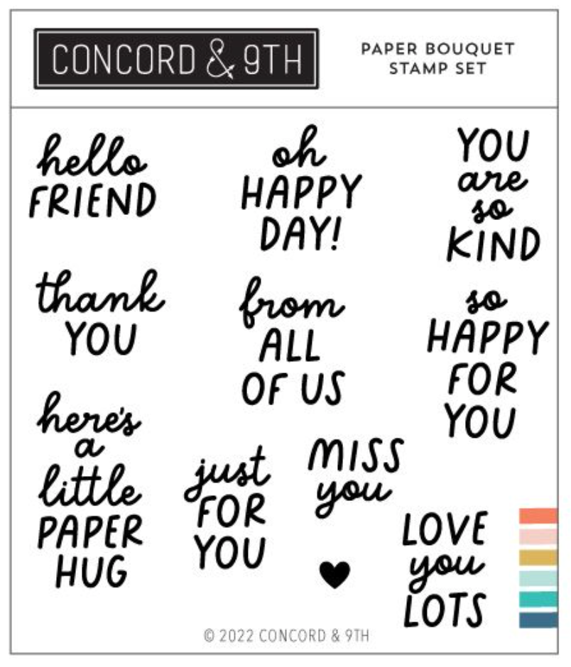 Concord & 9th Paper Bouquet Stamp and Die Bundle sentiment