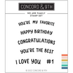 Concord & 9th We Are Family Clear Stamp Set 12095