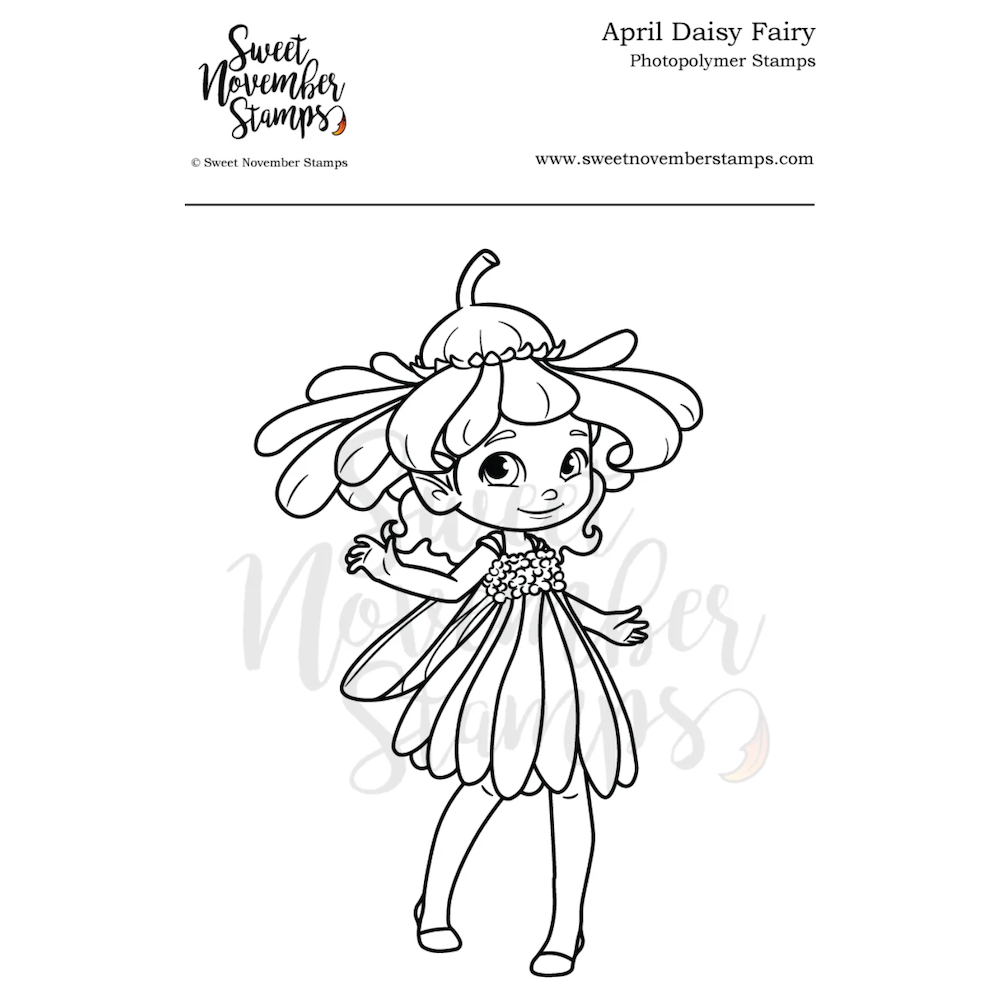 Sweet November Stamps April Daisy Clear Stamp Set sns-sp-af-24