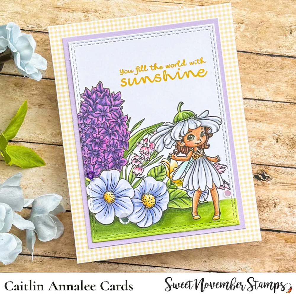 Sweet November Stamps April Daisy Clear Stamp Set sns-sp-af-24 sunshine