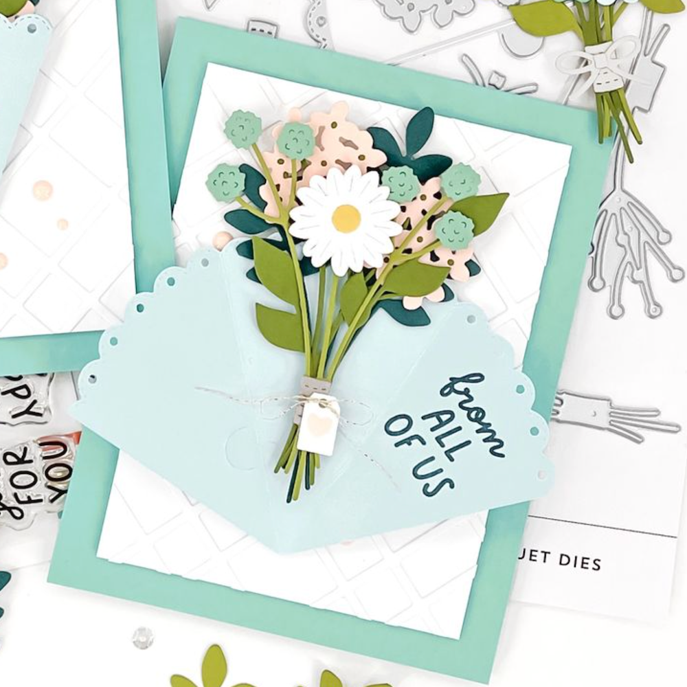 Concord & 9th Paper Bouquet Stamp and Die Bundle all