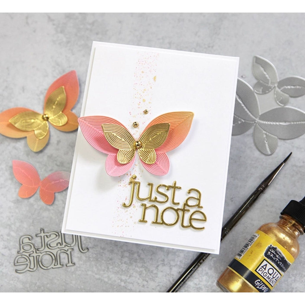 Simon Says Stamp Whirl Butterflies Wafer Dies s863 Celebrate Just a Note Card | color-code:ALT01