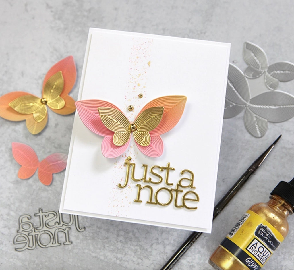 Simon Says Stamp Whirl Butterflies Wafer Dies s863 Celebrate Just a Note Card | color-code:ALT01