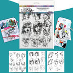Dina Wakley Tinies Set 2 Media Transparencies Ranger mda82644 samples