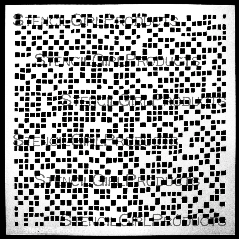 StencilGirl Random Pixels Stencil s990