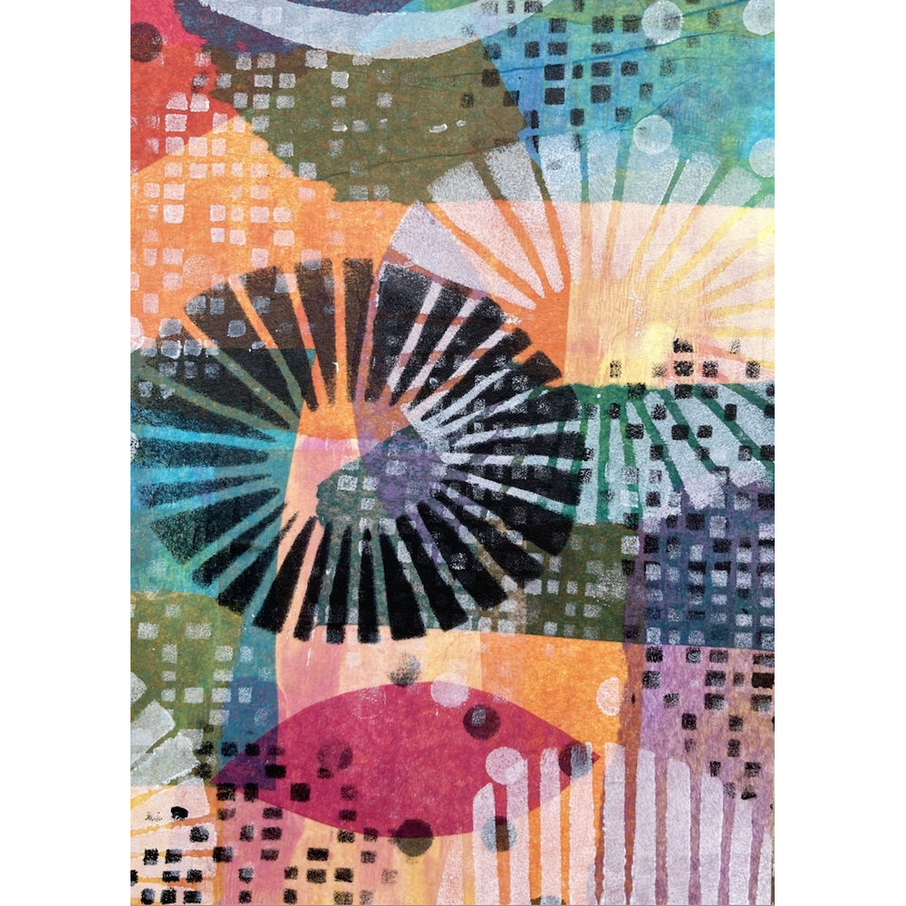 StencilGirl Random Pixels Stencil s990 colors