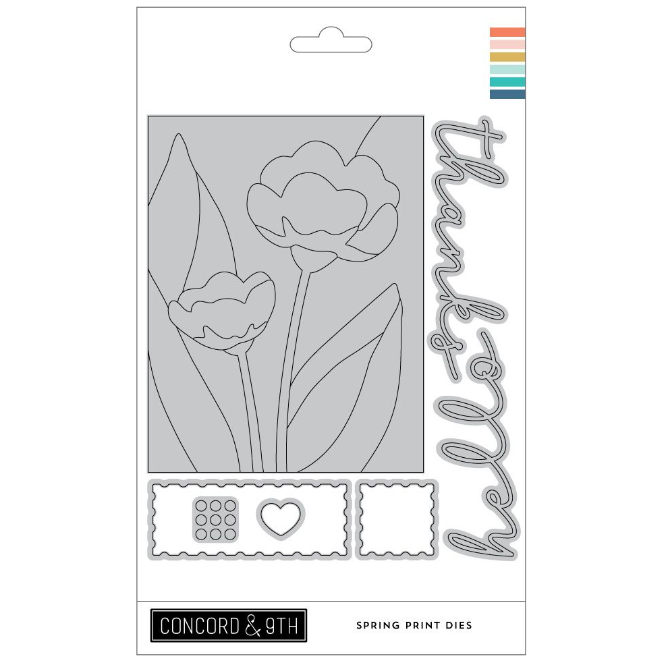 Concord & 9th Spring Print Sentiments Die Set 12124