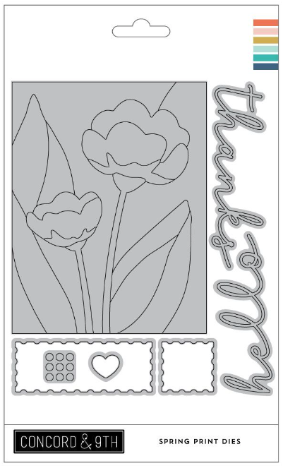 Concord & 9th Spring Print Stamp and Die Bundle metal