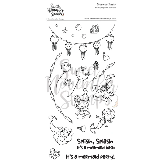 Sweet November Stamps Merwee Party Clear Stamp Set sns-mm-mp-24