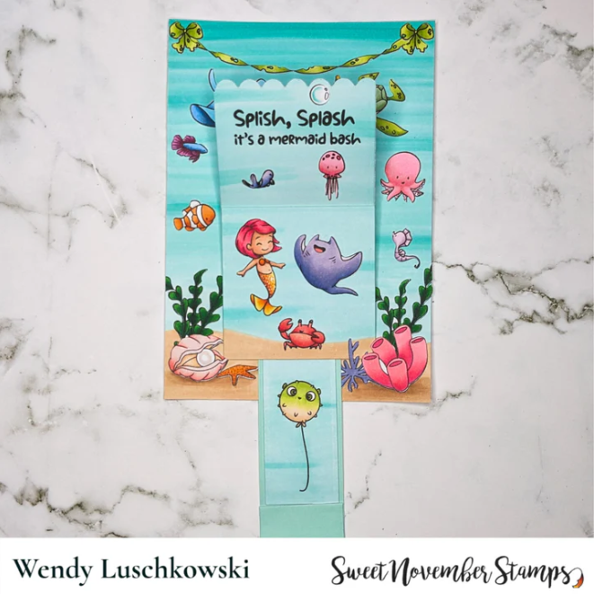 Sweet November Stamps Merwee Party Clear Stamp Set sns-mm-mp-24 splish