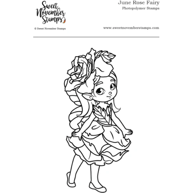 Sweet November Stamps June Rose Fairy Clear Stamp sns-mf-jr-24