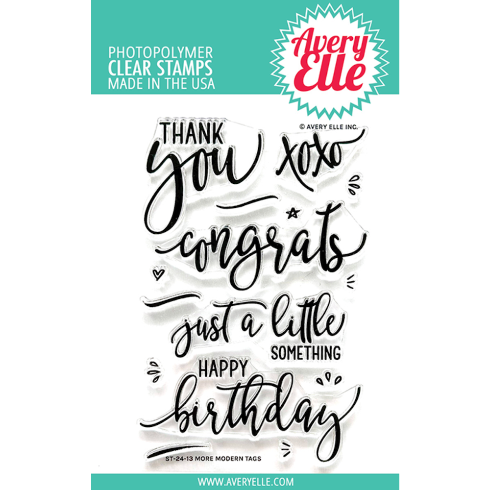 Avery Elle More Modern Tags Clear Stamp Set st-24-13