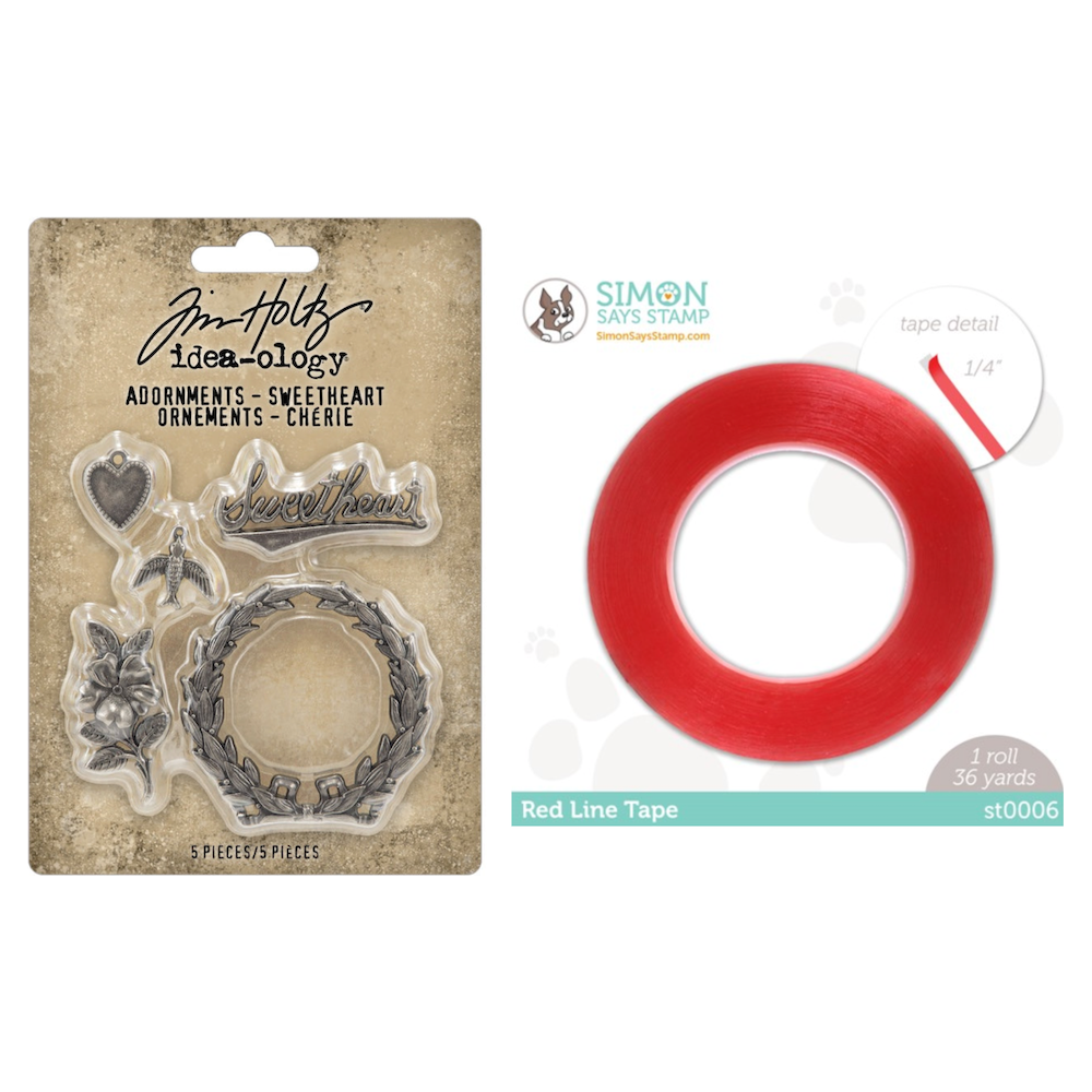 Tim Holtz Idea-ology Adornments Sweetheart and Red Tape 1/4 Bundle