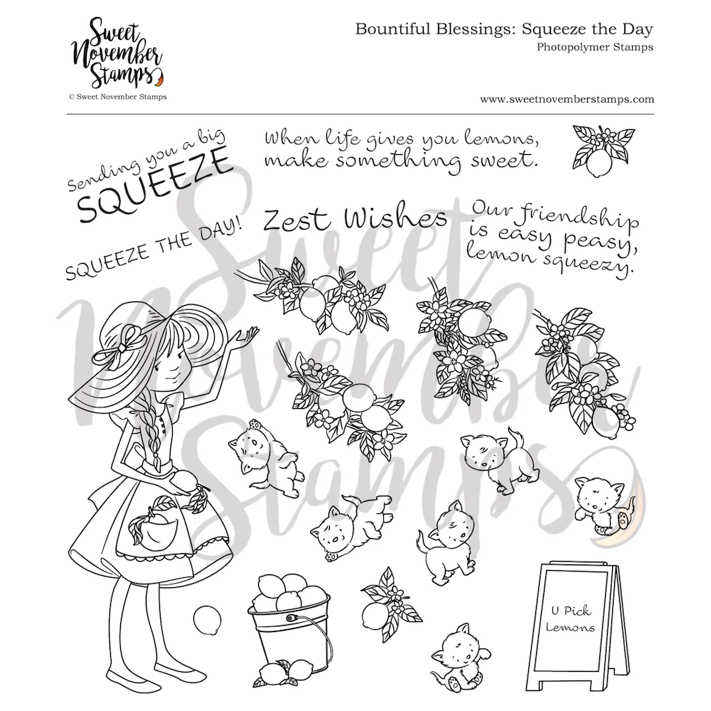 Sweet November Stamps Squeeze the Day Clear Stamp Set sns-bb-sd-24