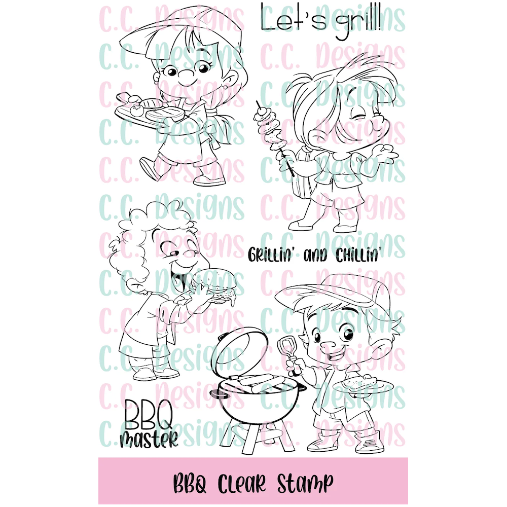 C.C. Designs BBQ Clear Stamp Set ccd-0355