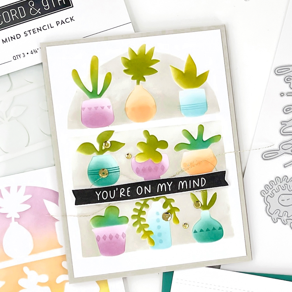 Concord & 9th On My Mind Clear Stamp Set 11845 green