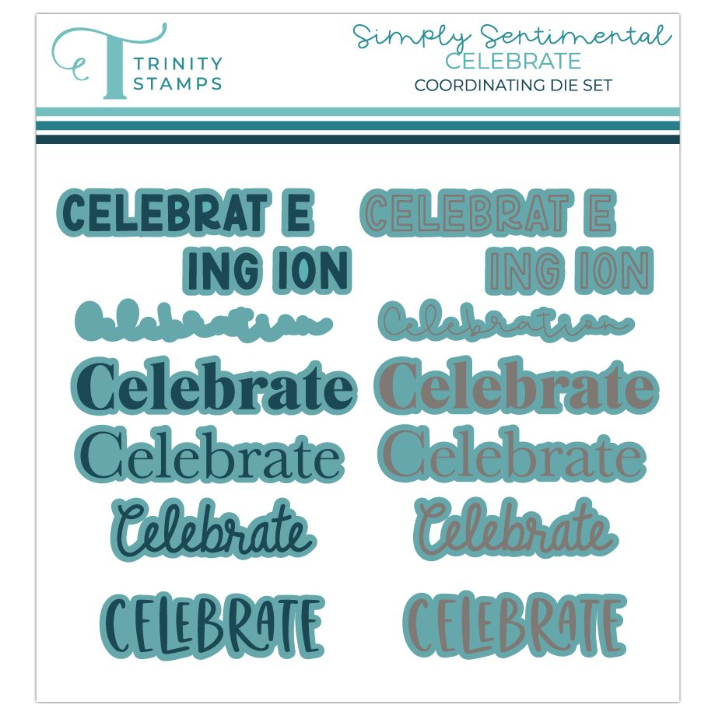 Trinity Stamps Celebrate Simply Sentimental Die Set tmd-c342