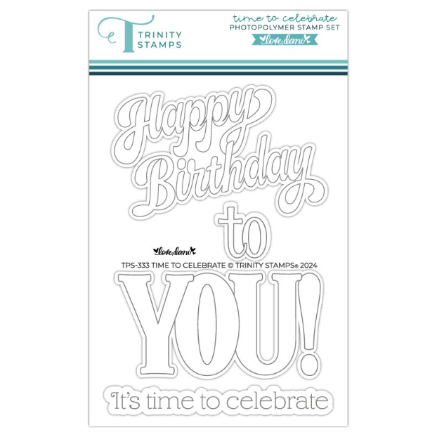 Trinity Stamps Time To Celebrate Clear Stamp Set tps-333