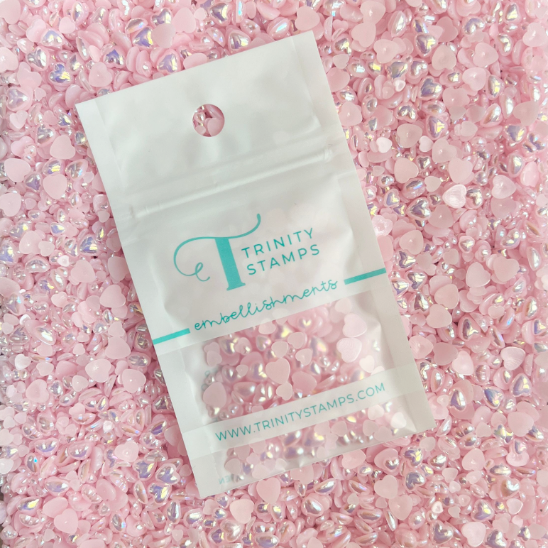 Trinity Stamps Blushing Bride Heart Baubles Embellishment Mix emb-0165