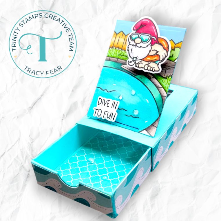 Trinity Stamps Backyard Pool Clear Stamp Set tps-335 dive