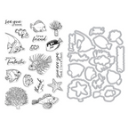 Hero Arts Tropical Fishes Clear Stamp and Die Set sb406