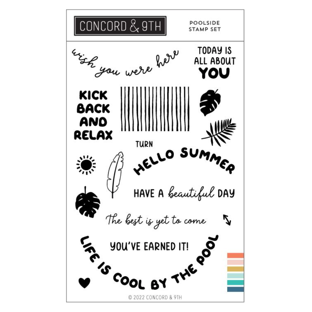 Concord & 9th Poolside Clear Stamp Set 12156