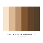 Concord & 9th Neutrals Assorted Cardstock 8.5x11 6 Pack 12130