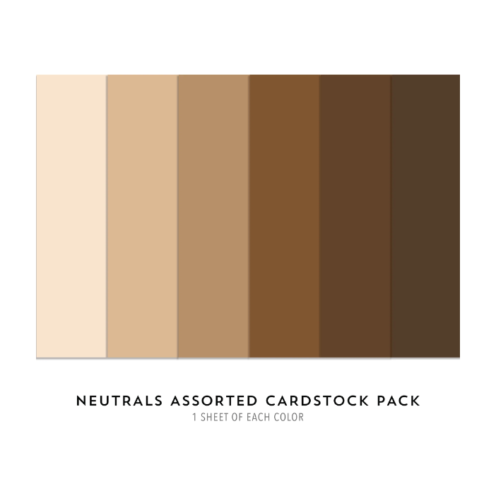 Concord & 9th Neutrals Assorted Cardstock 8.5x11 6 Pack 12130