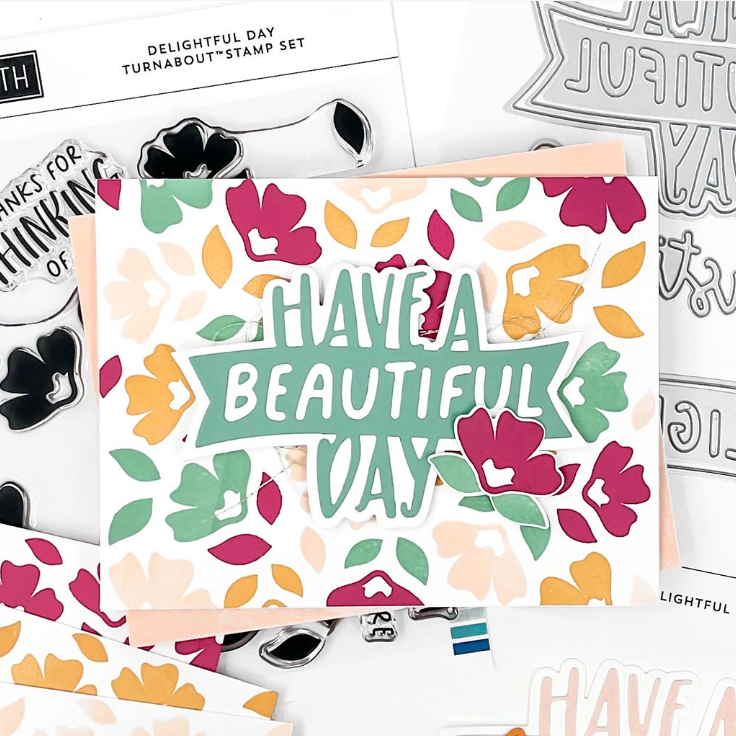 Concord & 9th Delightful Day Turnabout Stamp Set 12152 floral