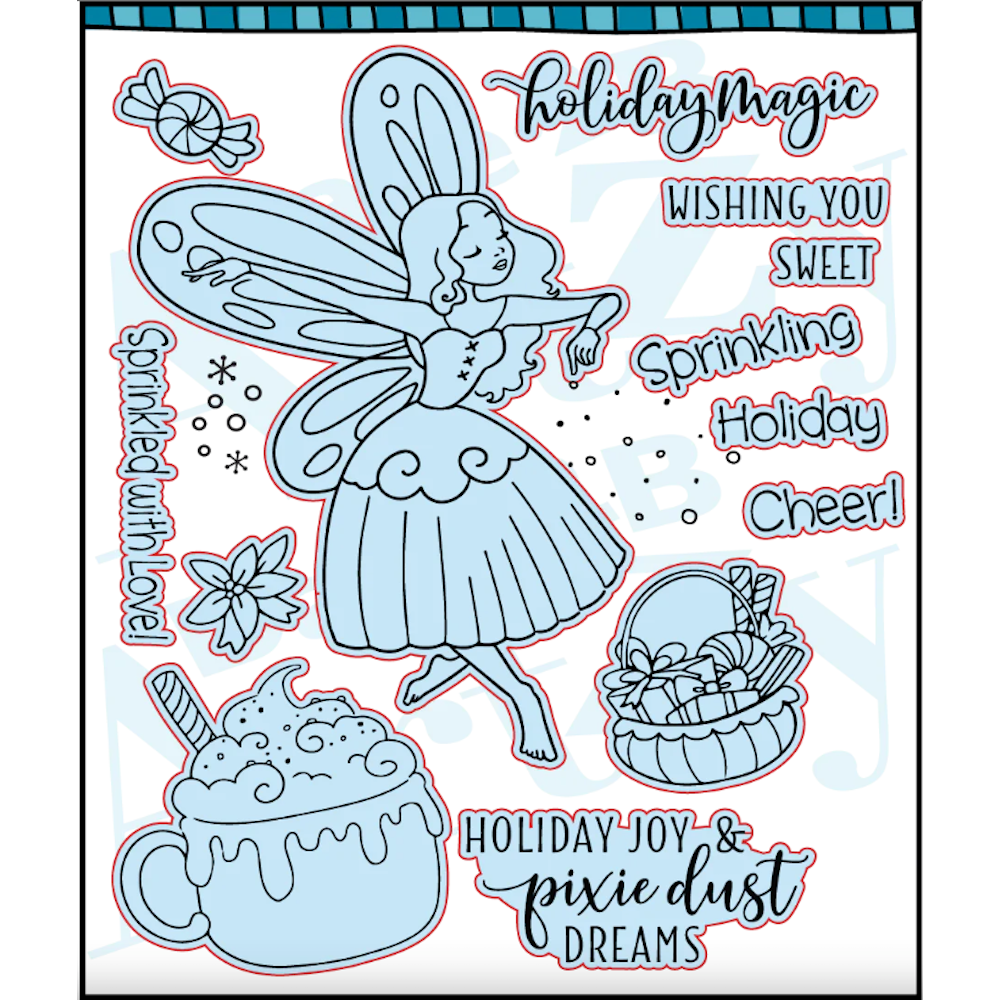 Dare 2B Artzy Holiday Fairy Stamp and Die Bundle
