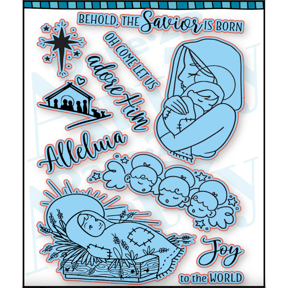 Dare 2B Artzy Let Us Adore Him Stamp and Die Bundle
