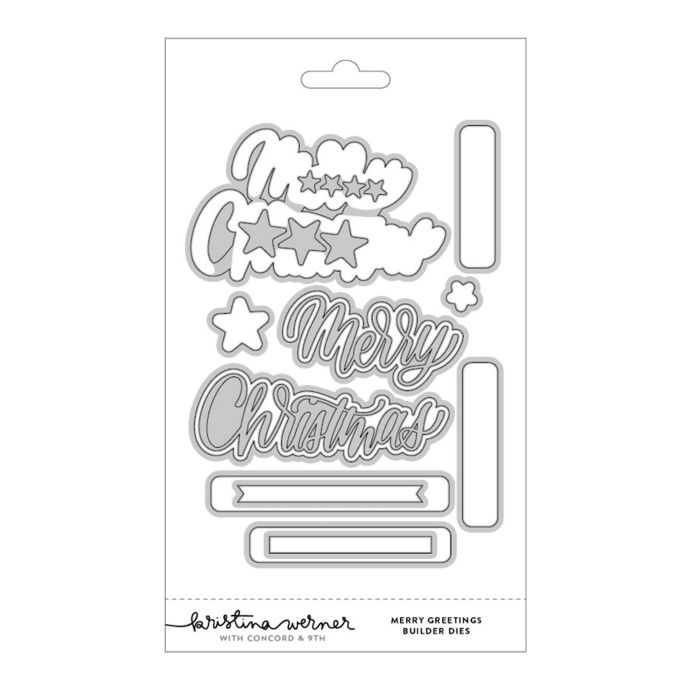 Concord & 9th Merry Greetings Builder Stamp and Die Bundle